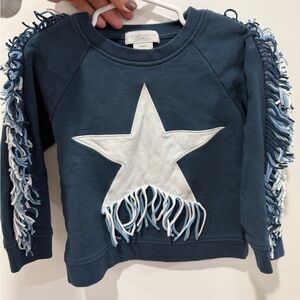 Stella McCartney Kids Navy Fringe Star Sweatshirt